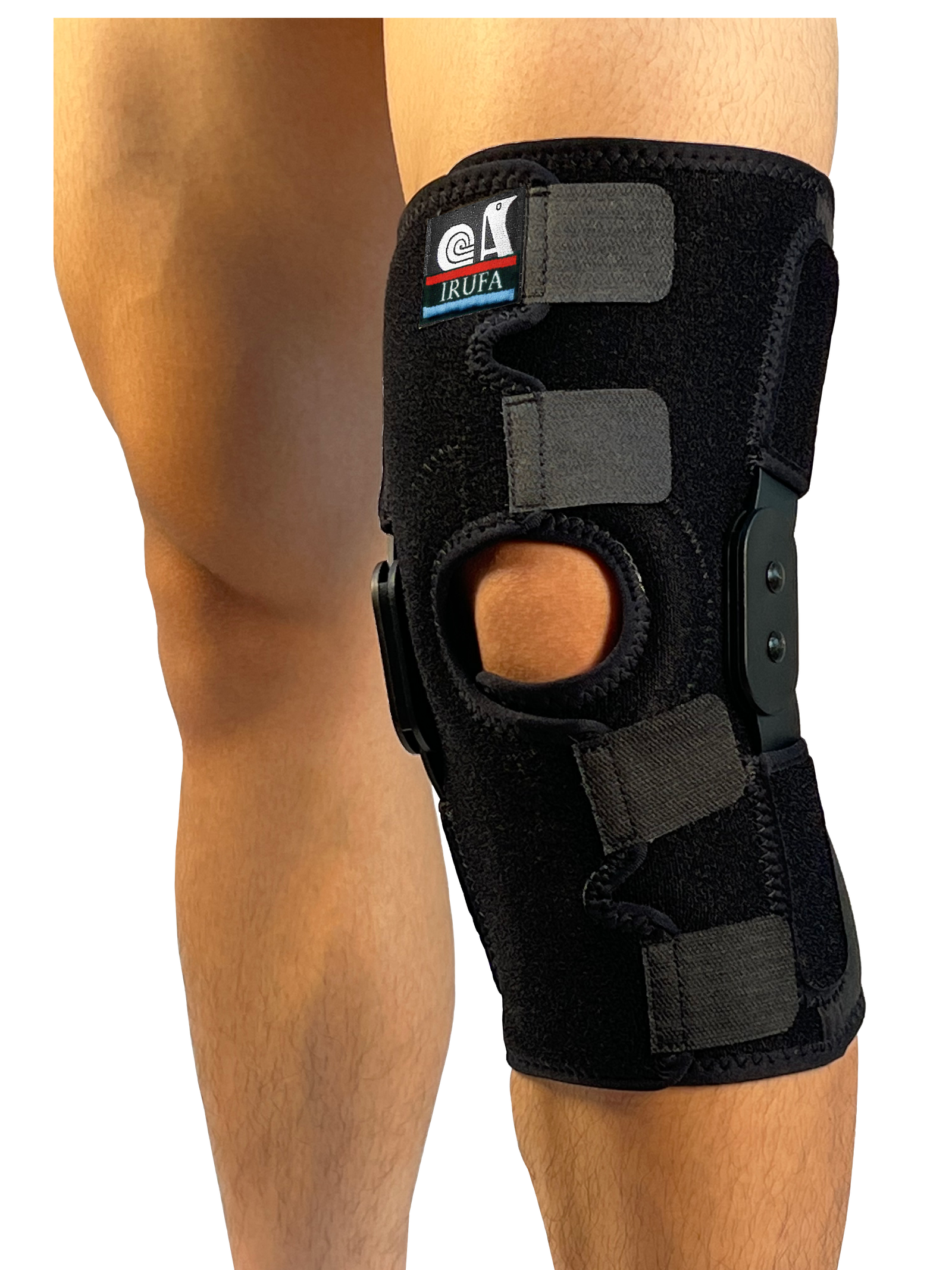 IRUFA, KN-OS-23 H2 3D Breathable Spacer Fabric Open Patella Hinged Knee Support - Image 2
