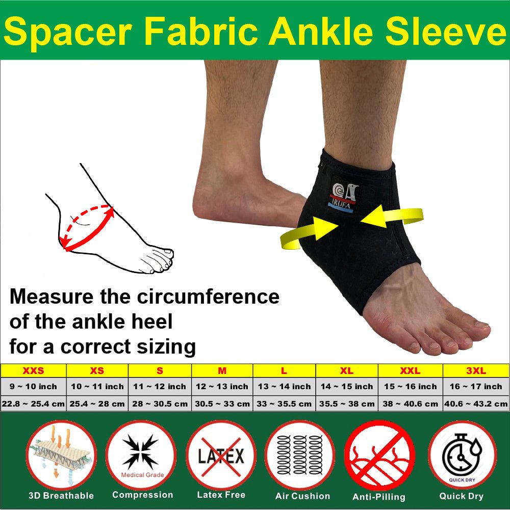 IRUFA, 3D Breathable Adjustable Spacer Fabric Close Heel Ankle Sleeve - Image 4