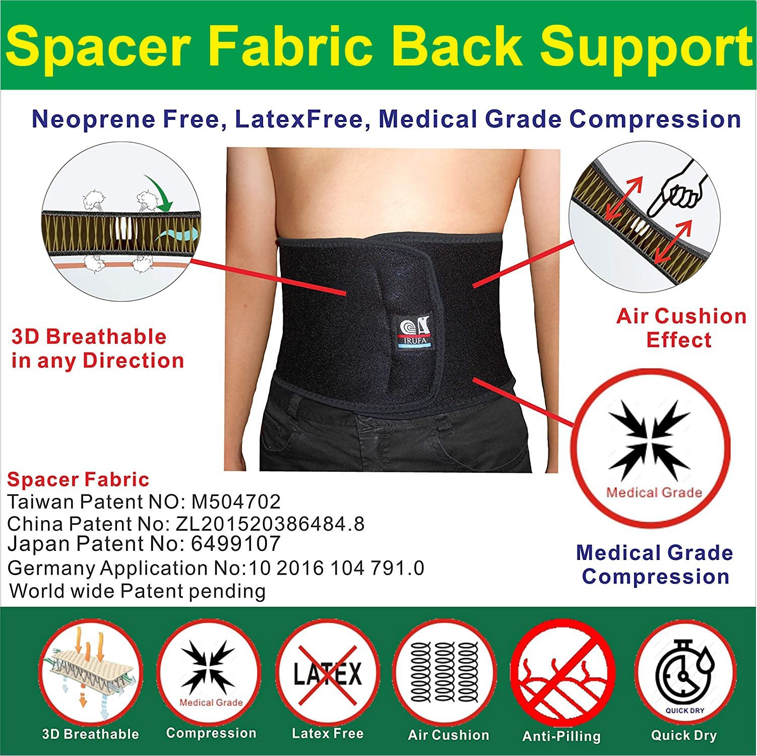 IRUFA Breathable Medical Fabric Back Brace - Image 3
