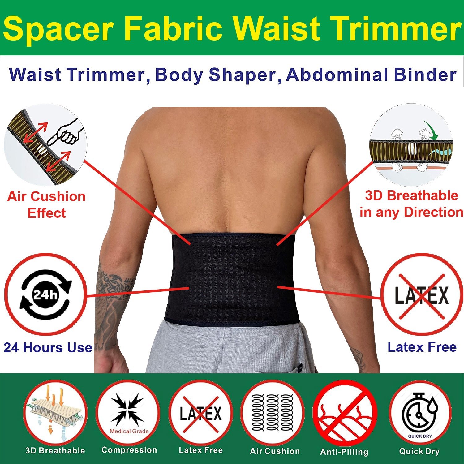 IRUFA, Breathable Spacer Fabric Waist Trimmer - Image 3