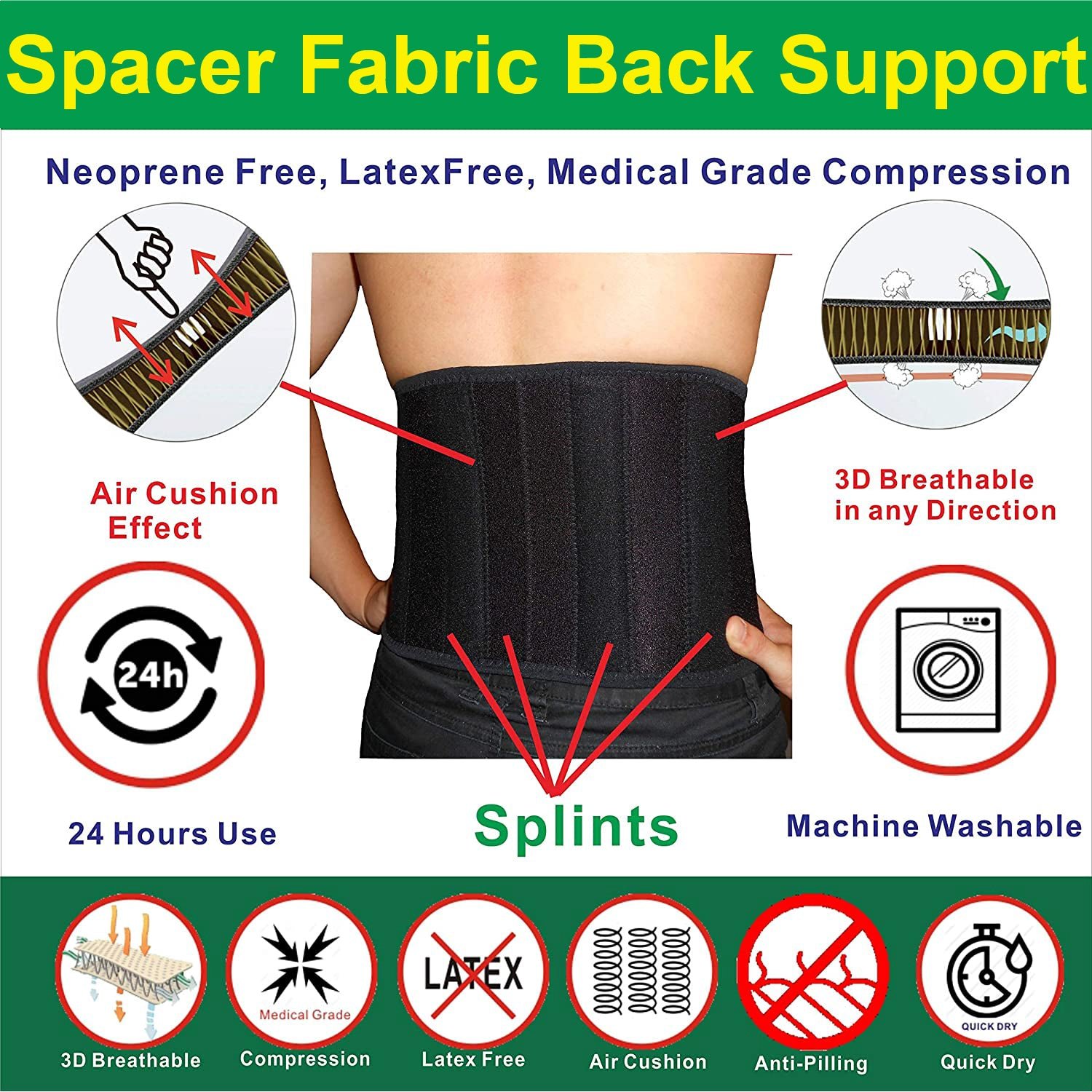 IRUFA Breathable Medical Fabric Back Brace - Image 4