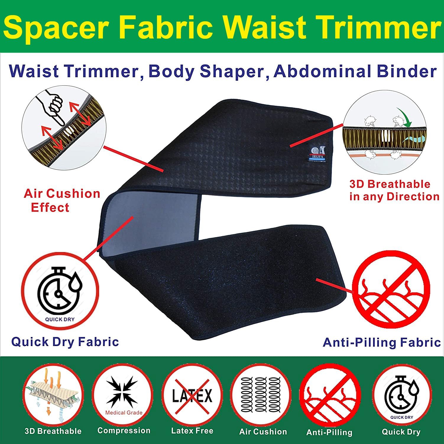 IRUFA, Breathable Spacer Fabric Waist Trimmer - Image 5