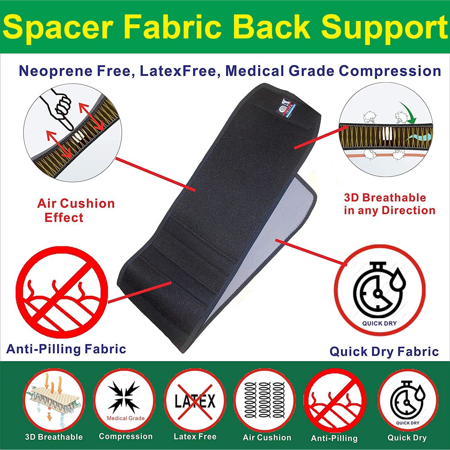 IRUFA Breathable Medical Fabric Back Brace - Image 5