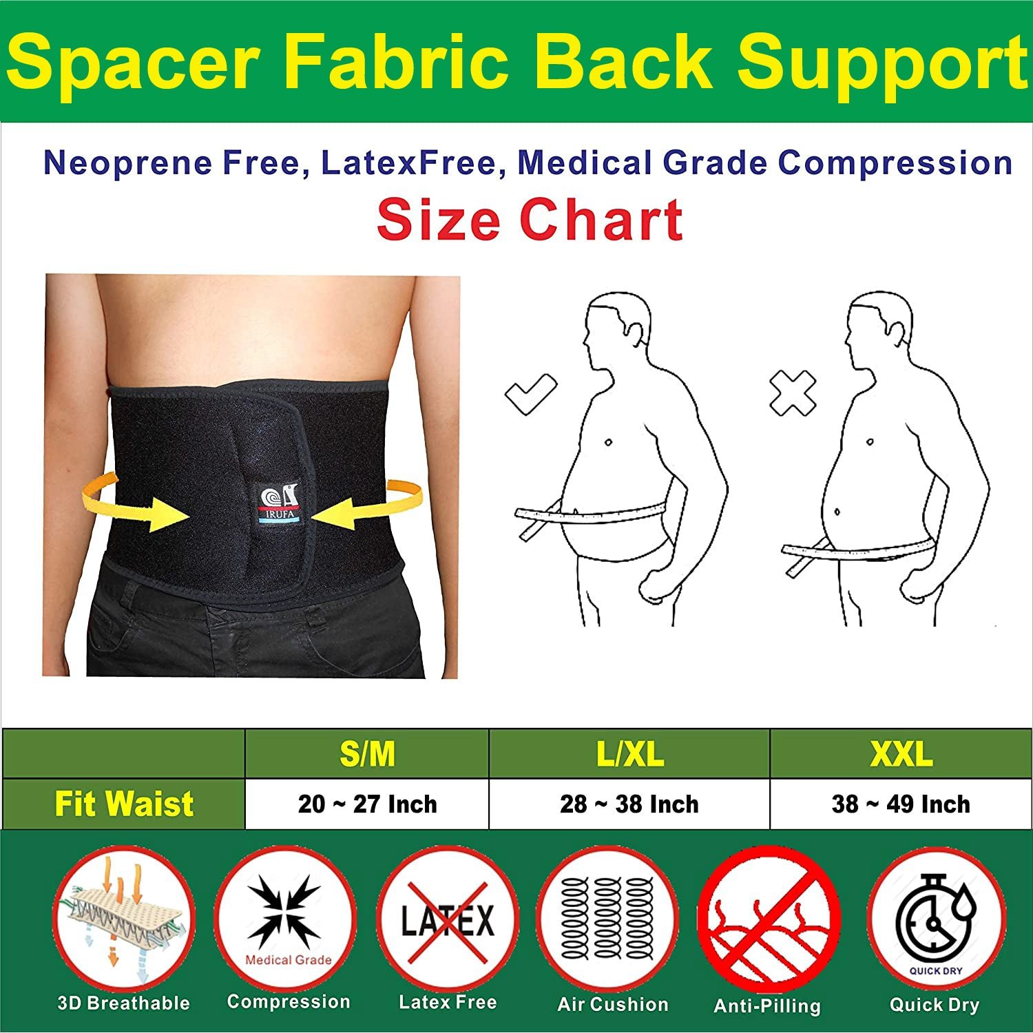 IRUFA Breathable Medical Fabric Back Brace - Image 6