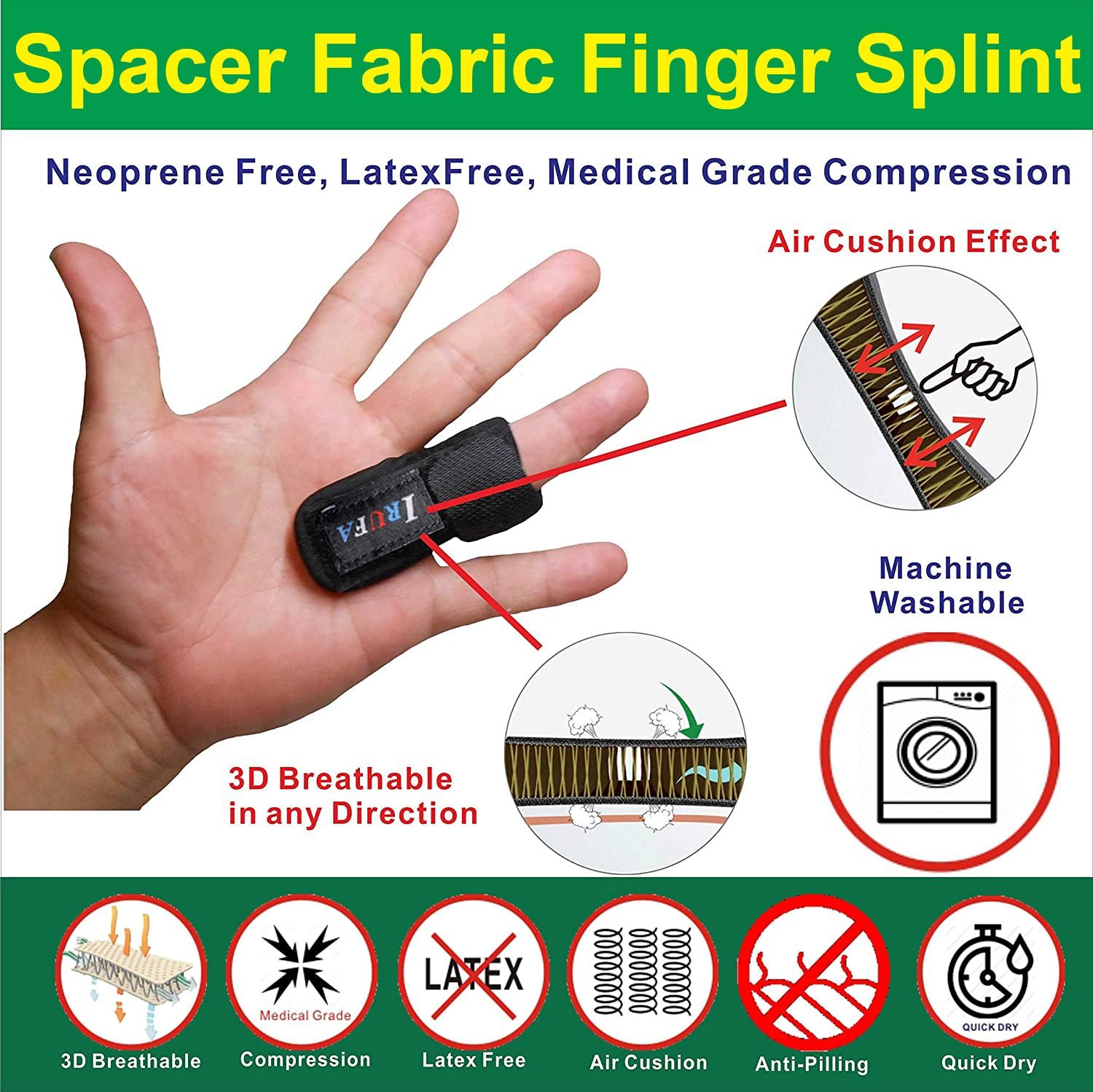 IRUFA, 3D Breathable Fabric Finger Splint - Image 6