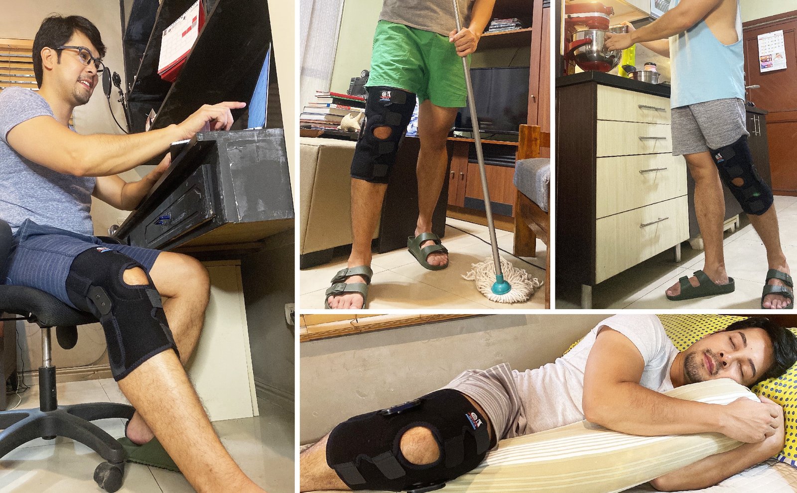 IRUFA, KN-OS-23 H2 3D Breathable Spacer Fabric Open Patella Hinged Knee Support - Image 7