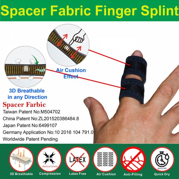 Irufa spacer fabric finger brace splint brace support wrap