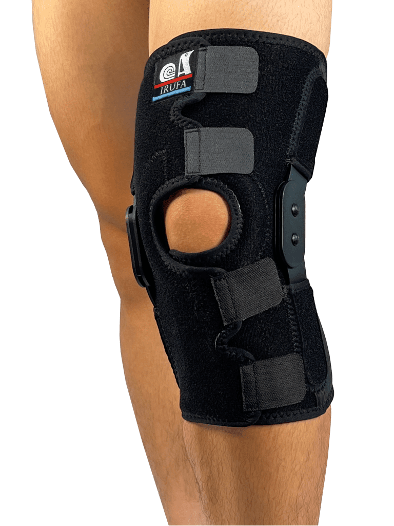 IRUFA, KN-OS-23 H2, 3D BREATHABLE SPACER FABRIC OPEN PATELLA HINGED KNEE SUPPORT